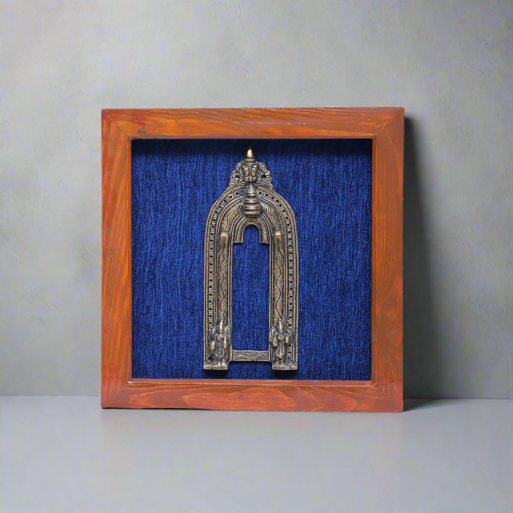 Brass Prabhavali in Wooden Frame