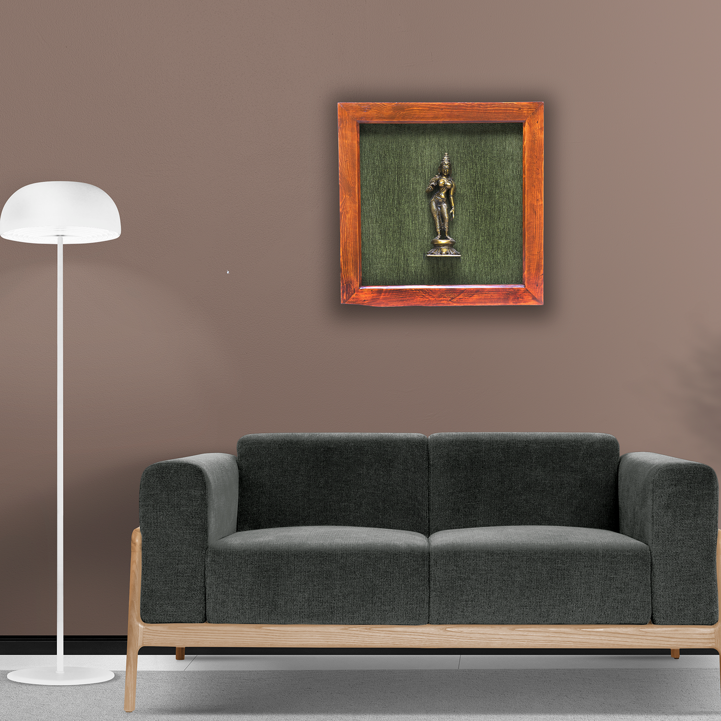 Brass Female Figurine Wall Art