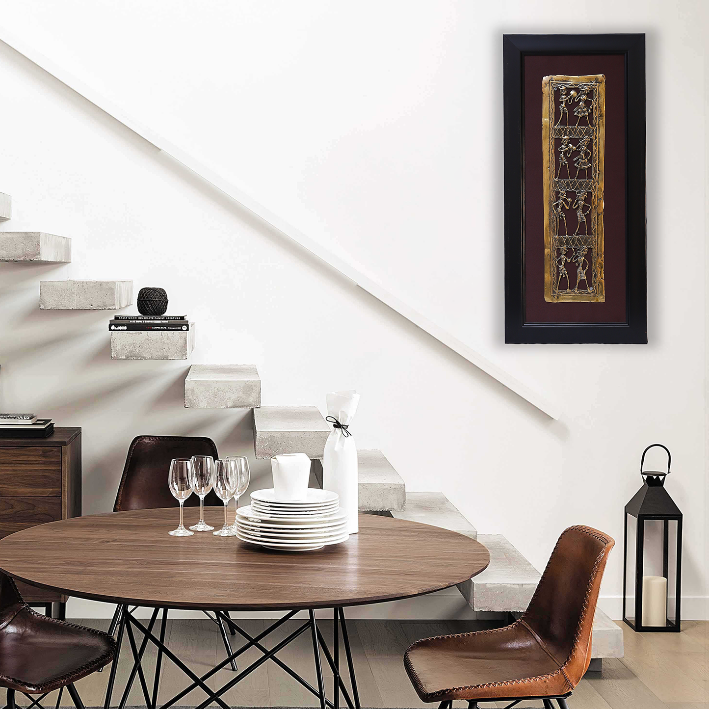 Brass Tribal Figurines Wall Art