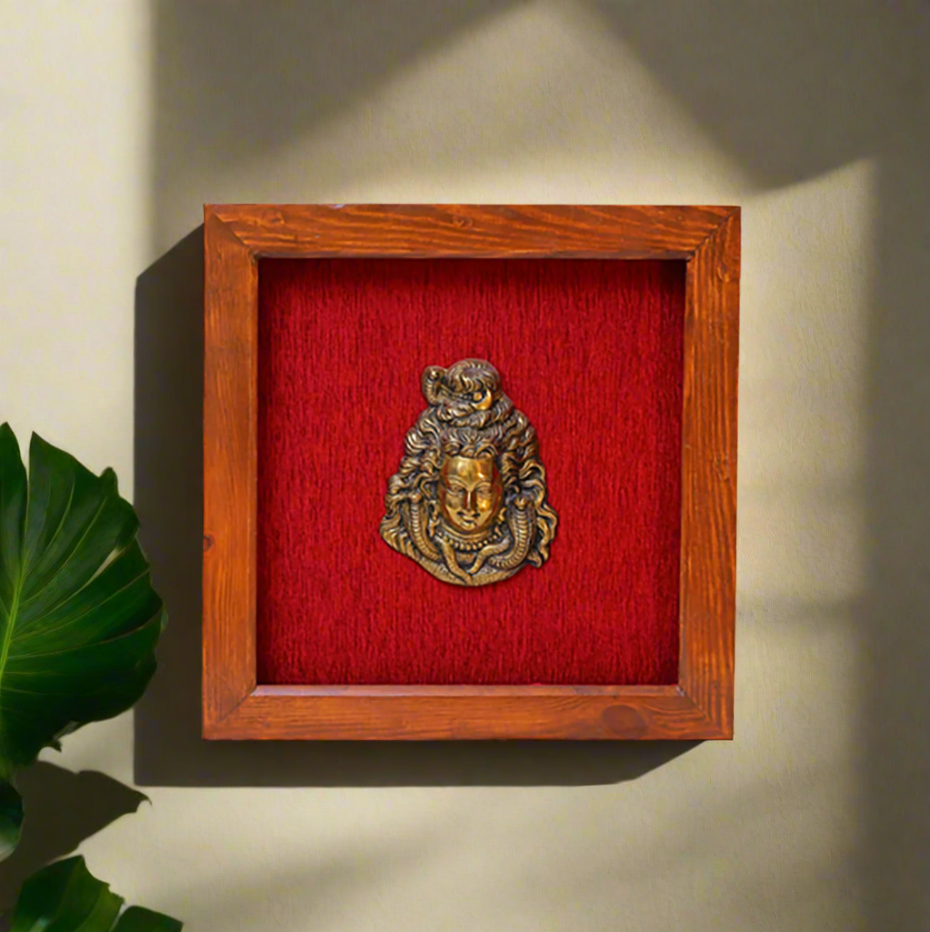 Brass Lord Shiva Face Wall Art