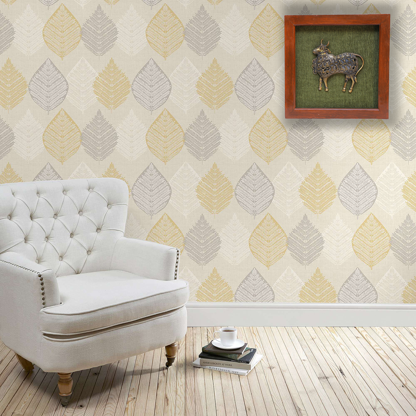 Nandi Figurine in Wooden Frame