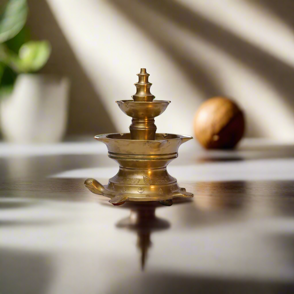 Vintage Brass Cast Kalasha Lamps