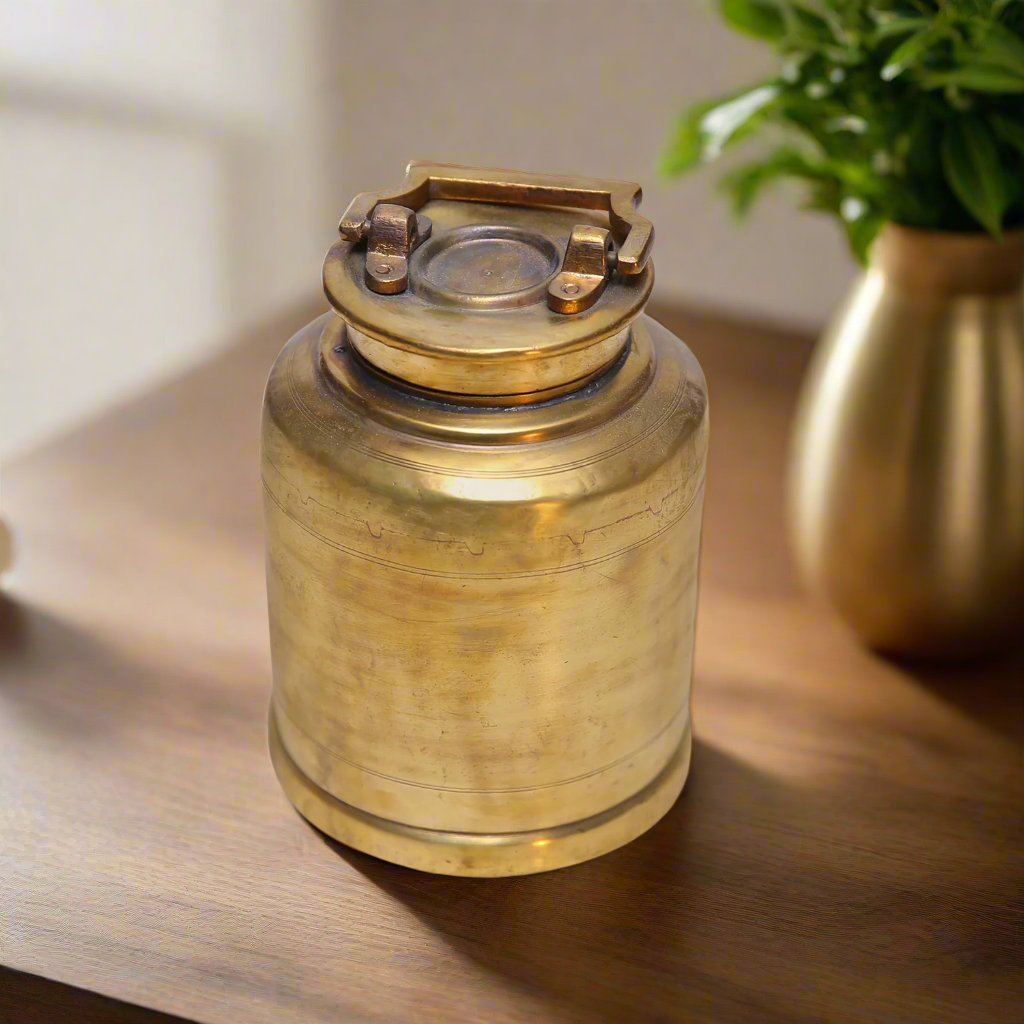 Brass Milk Container With Handle