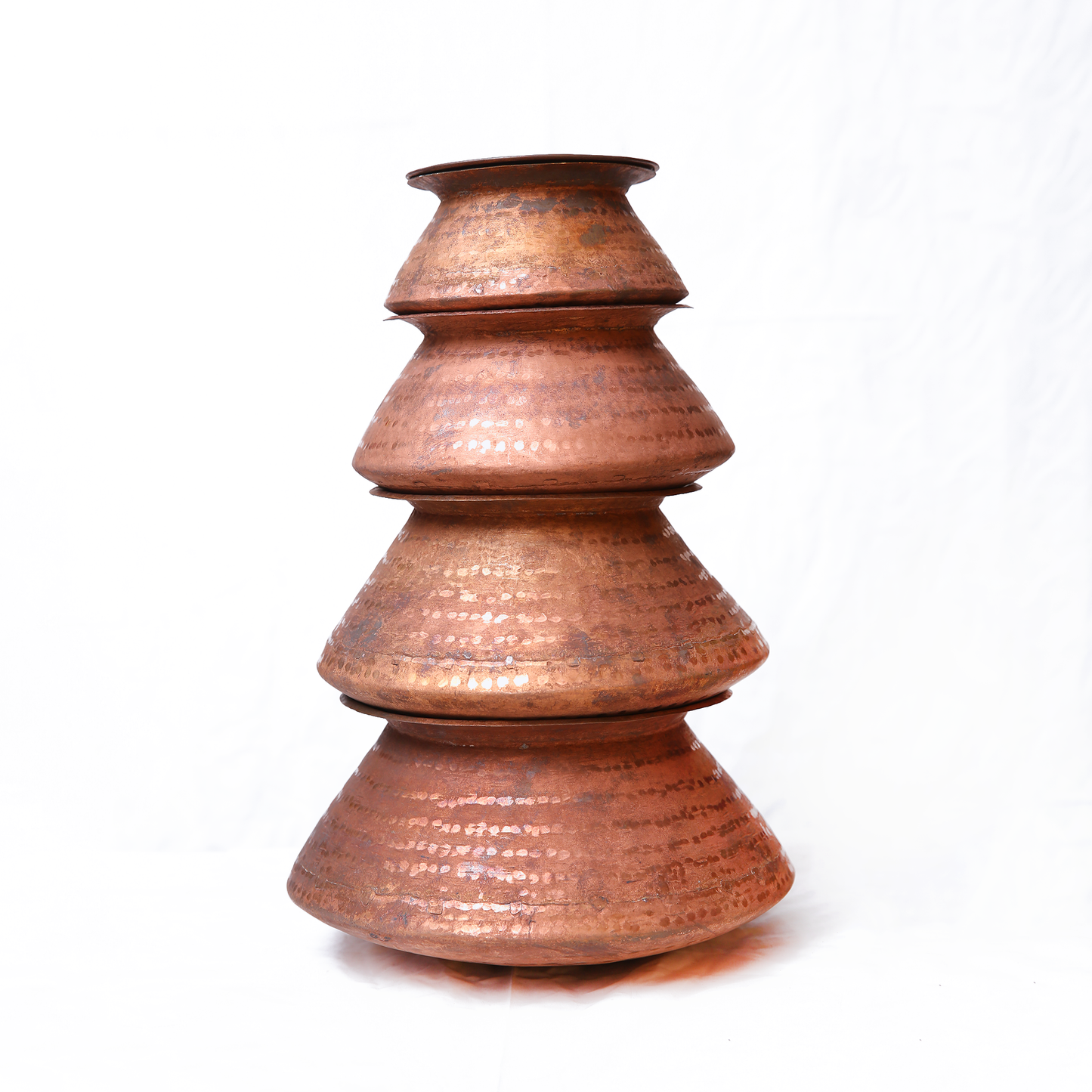 Set of 4 Cooking Copper Pots