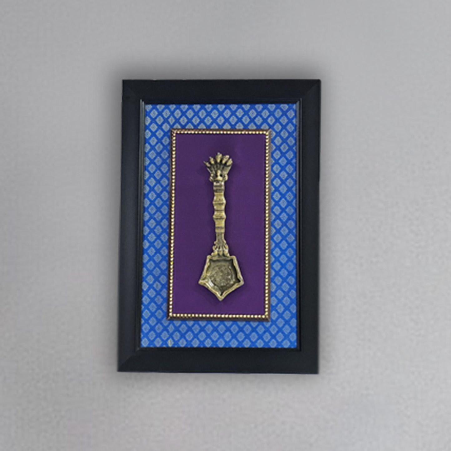 Artistic Brass Aarti Spoon in Fiber Frame