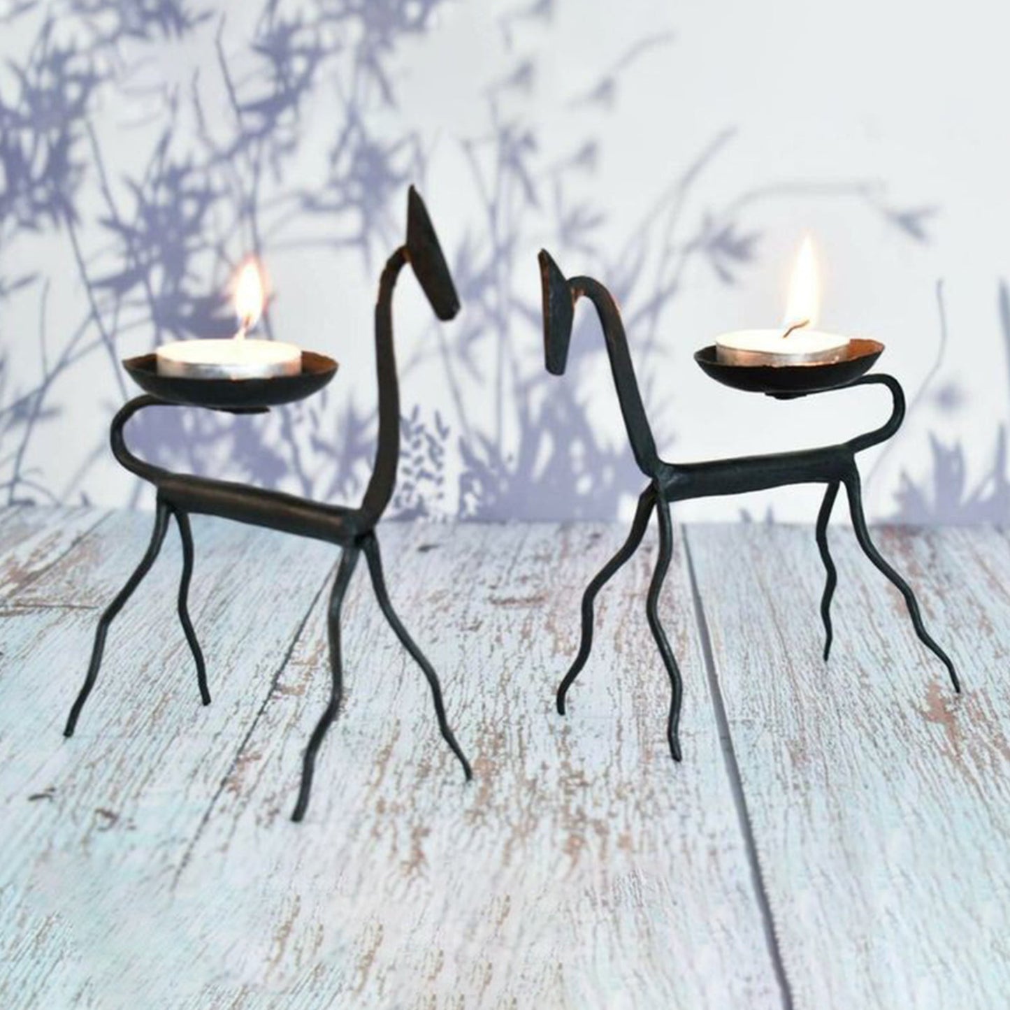 Wrought Iron Deer Tea Light Holder