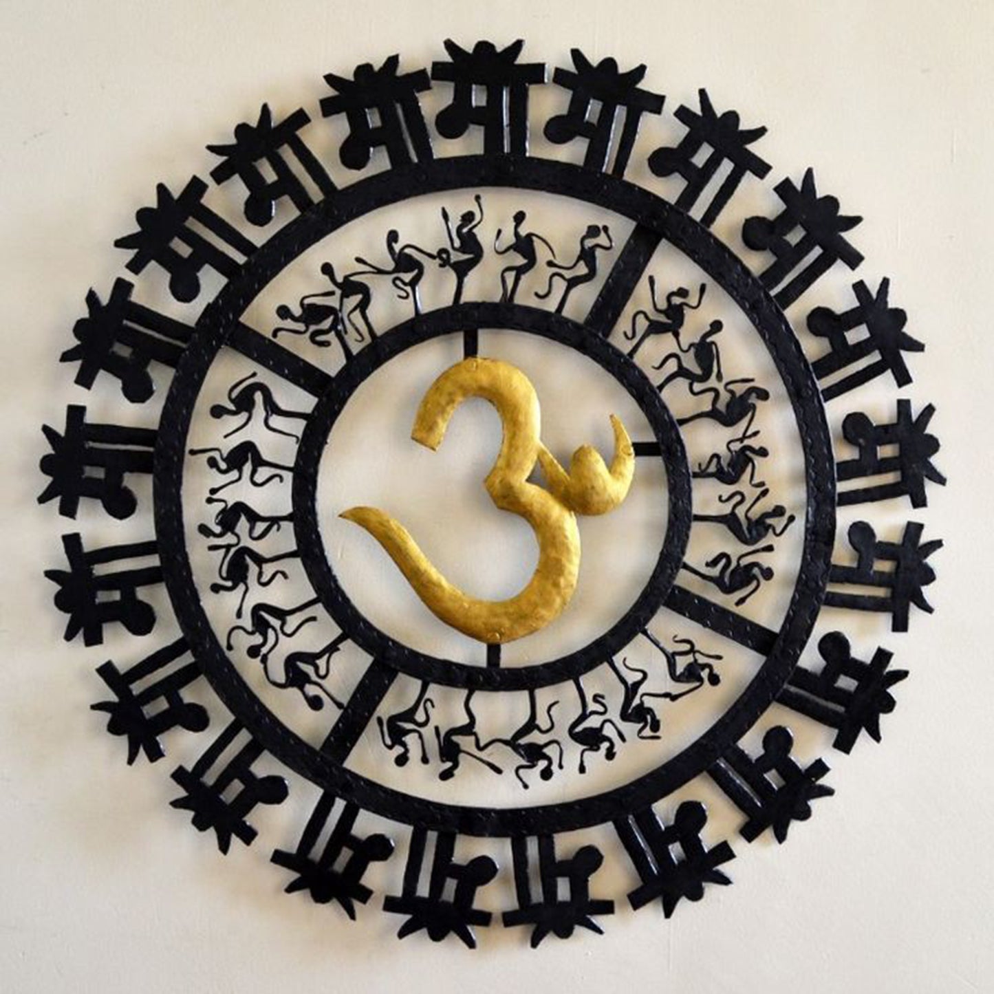 Wrought Iron Tribal Abstract OM Maa