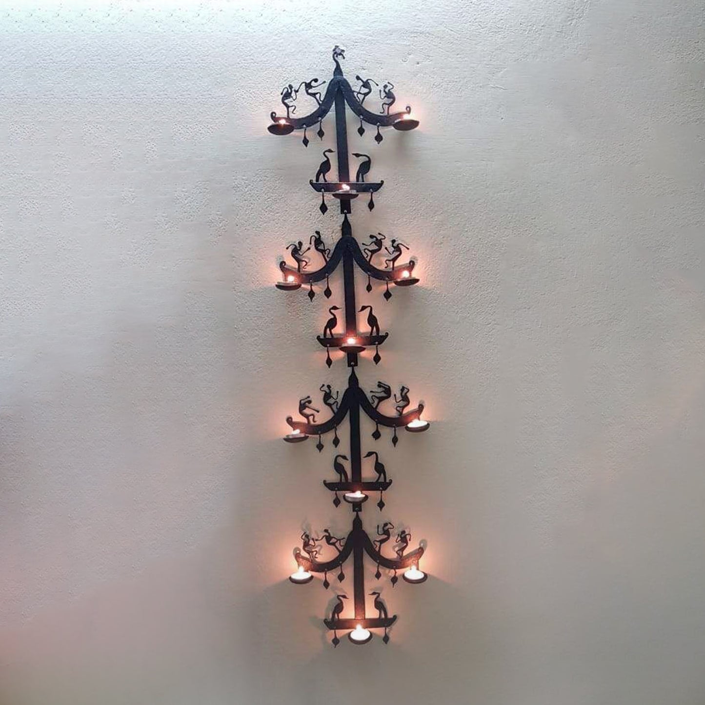 Wrought Iron Lamp Wall Hanging: Vintage Charm Illuminating Your Space