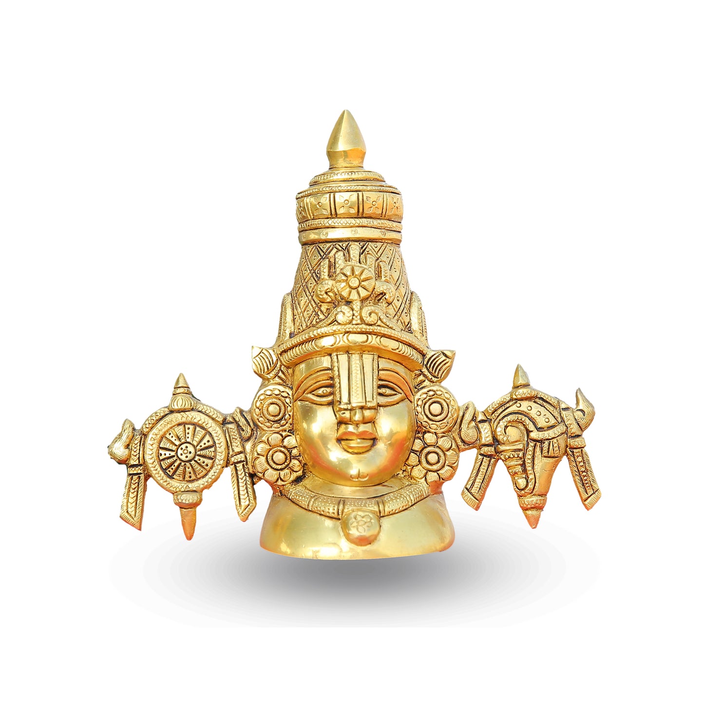 Beautiful Brass Idol of Lord Venkateshwara in Wooden Frame