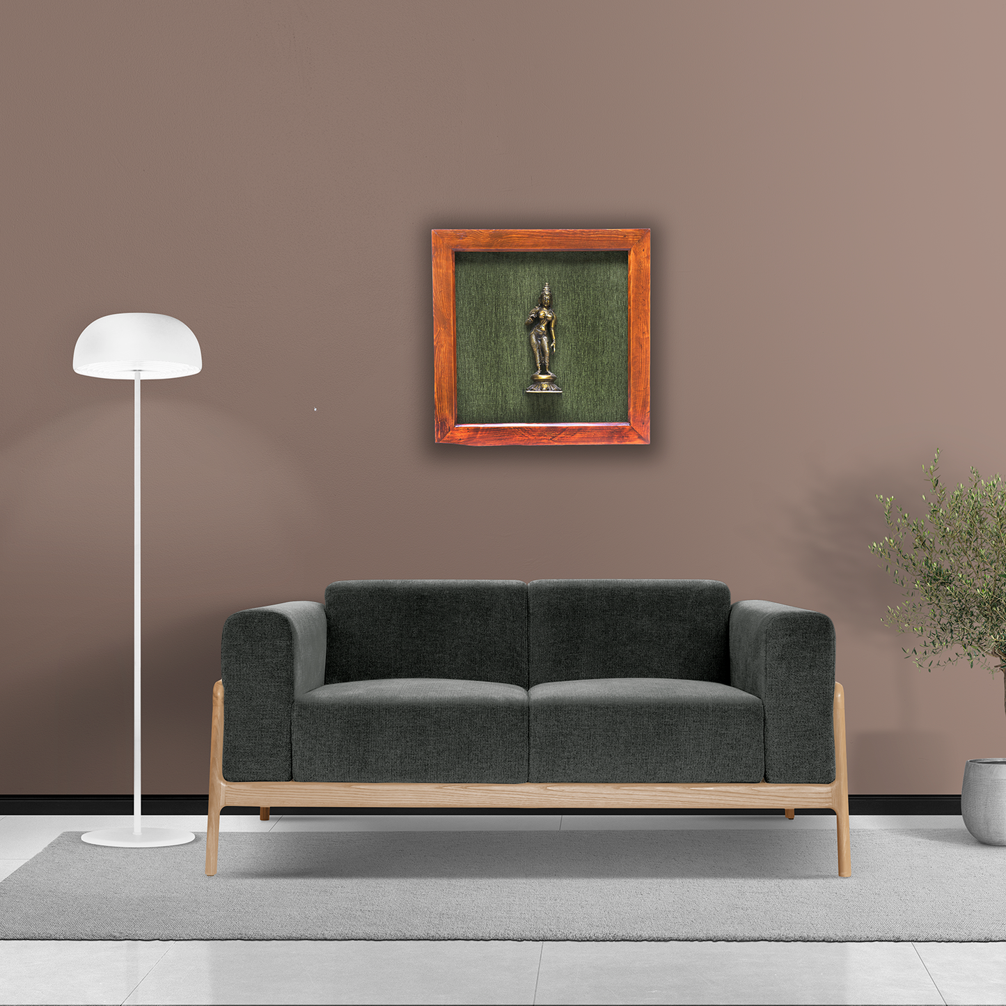 Brass Female Figurine Wall Art