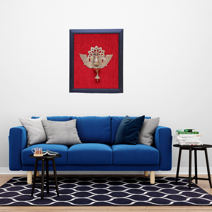 Brass Peacock Wall Frame with Bell