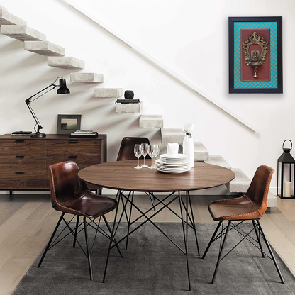 Brass Lord Lakshmi Hanging Diya Fiber Wall Frame