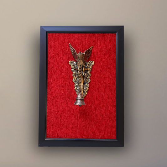 Parrot Bell Wall Hanging with Fiber Frame Wall Décor