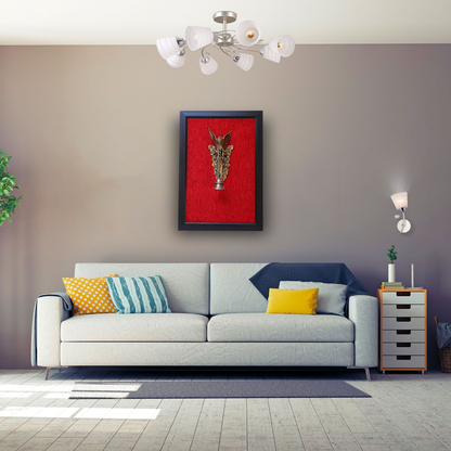 Parrot Bell Wall Hanging with Fiber Frame Wall Décor