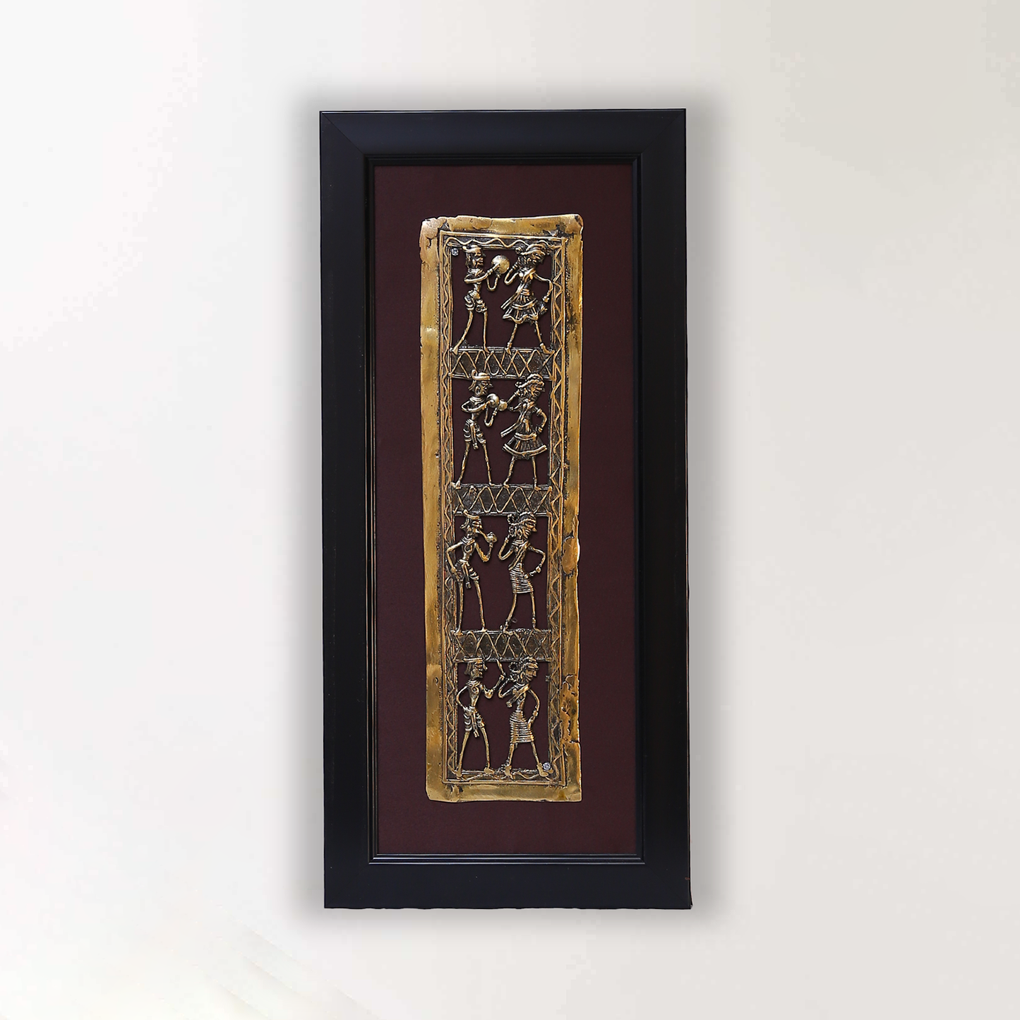 Brass Tribal Figurines Wall Art