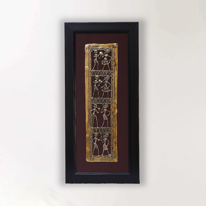Brass Tribal Figurines Wall Art