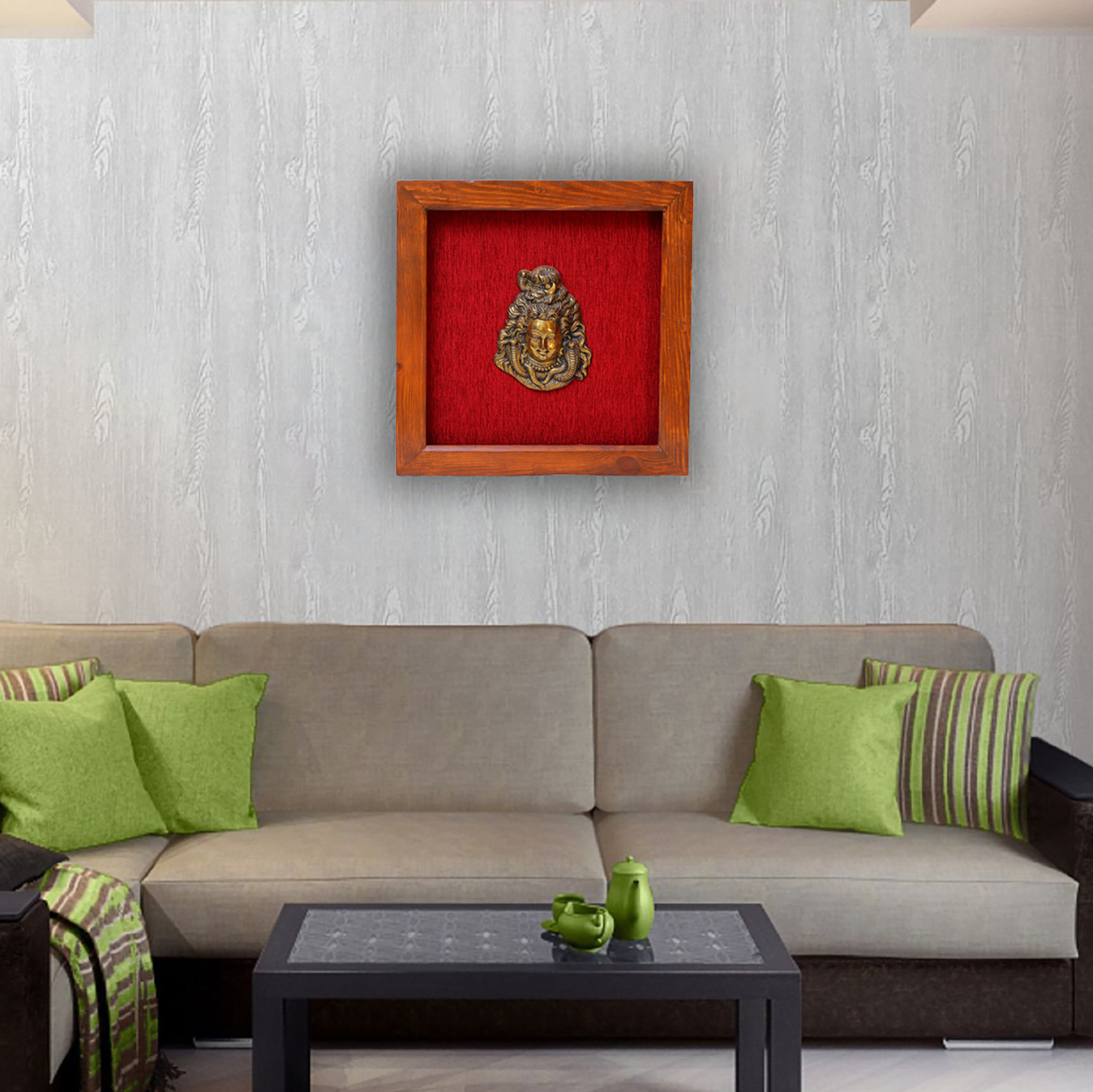 Brass Lord Shiva Face Wall Art