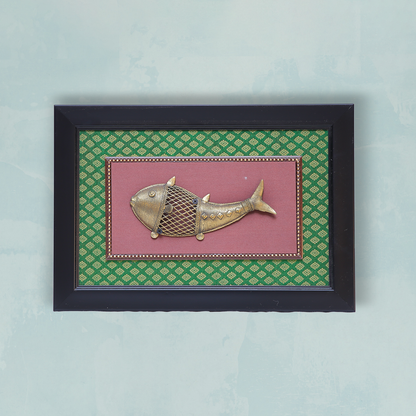 Brass Fish Wall Art in a Stunning Frame