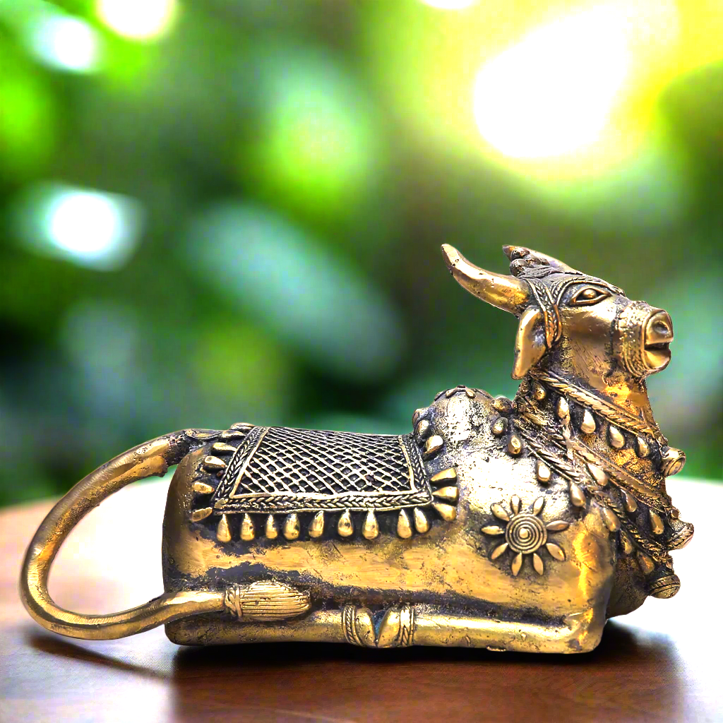 Brass Medium Nandi Statue