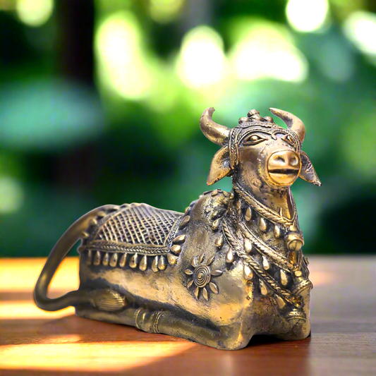 Brass Medium Nandi Statue