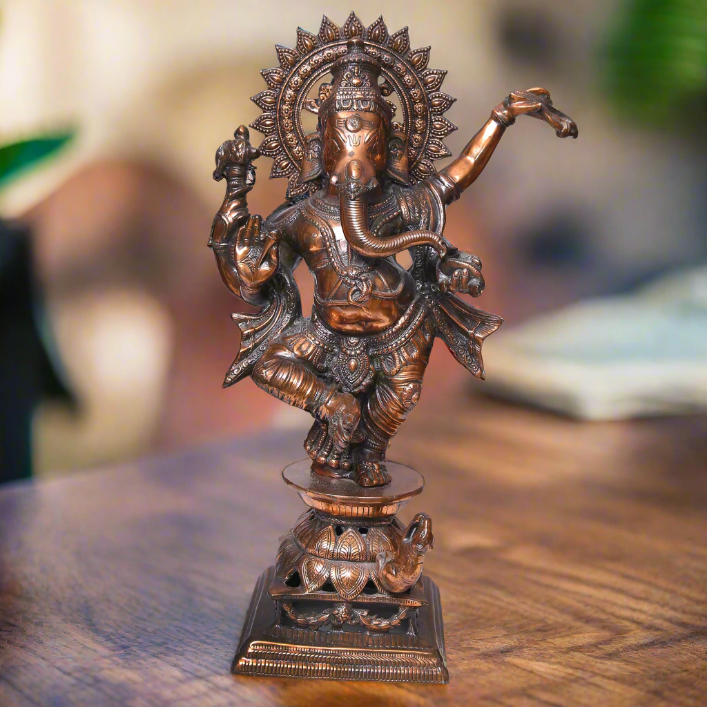 Gun Metal Dancing Ganesh