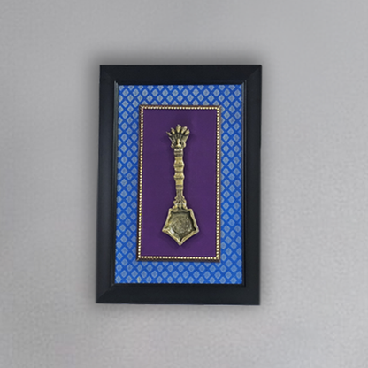 Artistic Brass Aarti Spoon in Fiber Frame