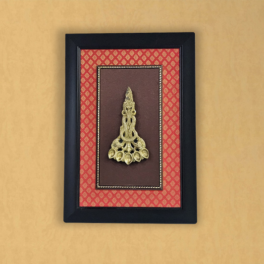 Artistic Brass Aarti Spoon in Fiber Frame