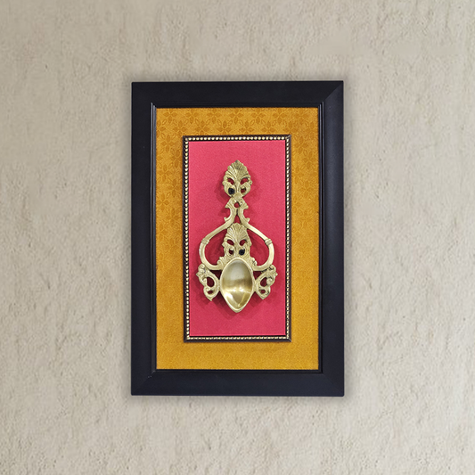 Artistic Brass Aarti Spoon in Fiber Frame