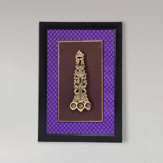 Artistic Brass Aarti Spoon in Fiber Frame