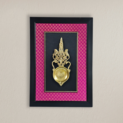 Artistic Brass Aarti Spoon in Fiber Frame