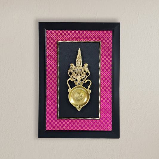 Artistic Brass Aarti Spoon in Fiber Frame