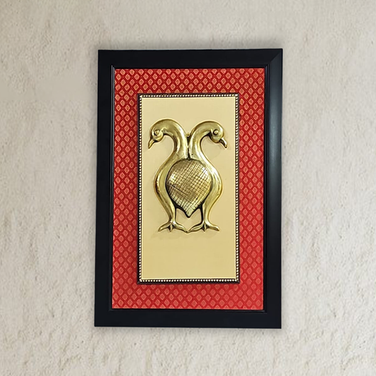 Decorative Showpiece Brass Peacock Wall Frame