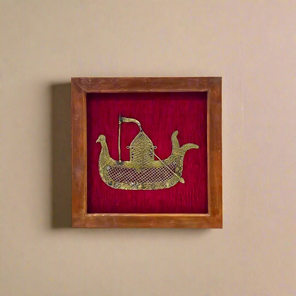 Exquisite Naav Jaali Artwork in Elegant Wooden Frame