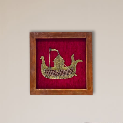 Exquisite Naav Jaali Artwork in Elegant Wooden Frame