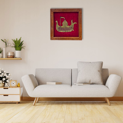 Exquisite Naav Jaali Artwork in Elegant Wooden Frame