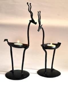 Wrought Iron Deer Tea Light Holder