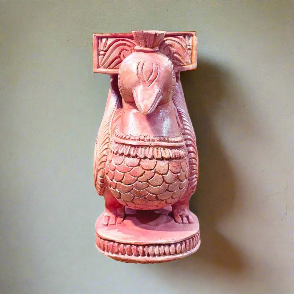Handcrafted Wooden Peacock Bracket