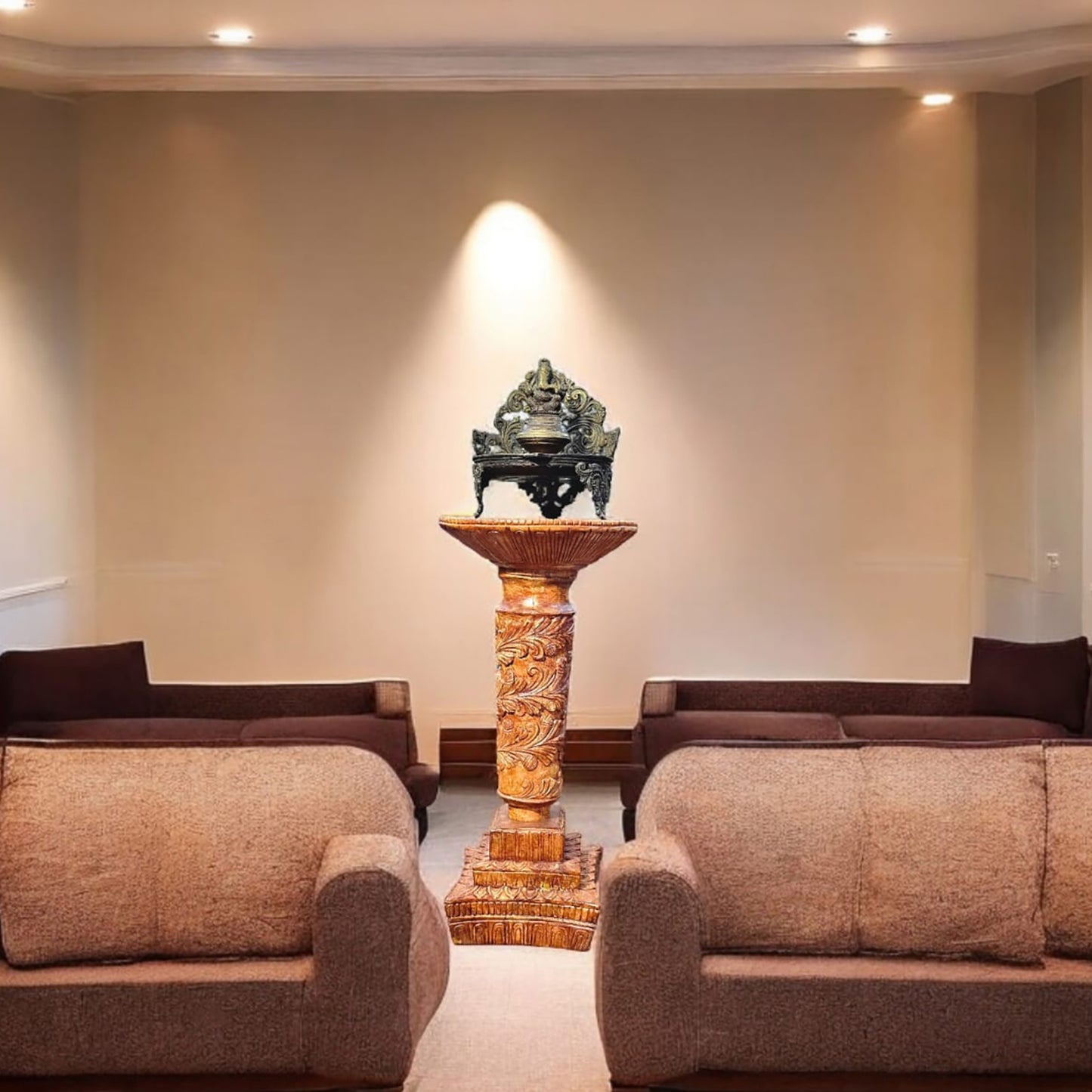 Handcrafted Wooden Decorative Stand