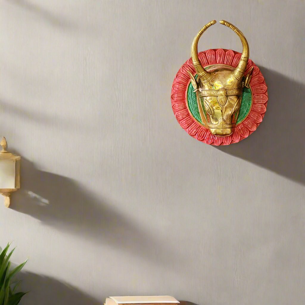 Brass Bull Head Wall Décor